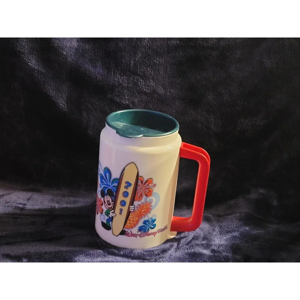 Vintage Walt Disney World Refillable Mug Lot + Pirates of the Caribbean Popcorn